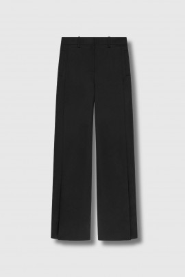 Pantalon large en laine noir 