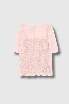 Top en dentelle rose tuscani 