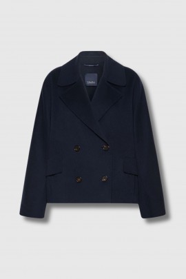 Adèle double-faced navy wool jacket