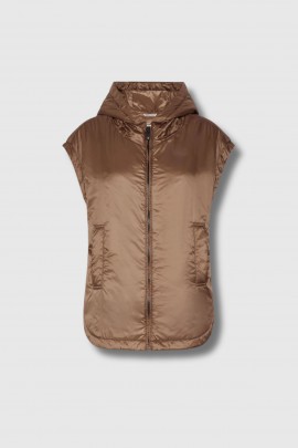 Beige Camel Lux Cambra sleeveless jacket