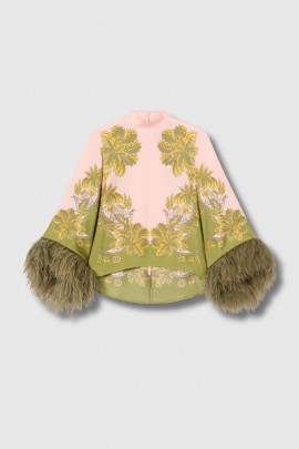 Pull en maille avec plumes