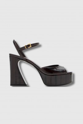 Brown Arco Heeled Sandals