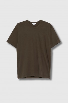 Oversized brown cotton T-shirt
