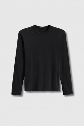 T-shirt manches longues en coton noir