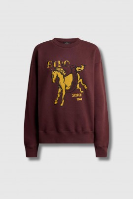 Burgundy cotton sweatshirt