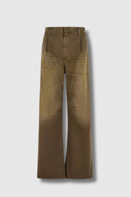 Brown wide-leg jeans