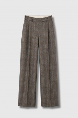 Pantalon à carreaux marron 