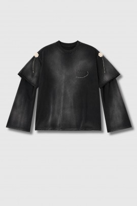 T-shirt en jersey noir 