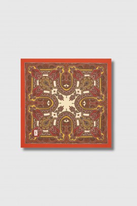 Carré en sergé de soie paisley