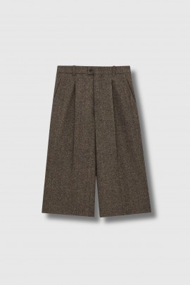 Chevron wool culotte trousers