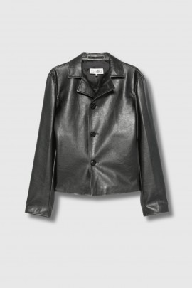 Veste en faux cuir noir 