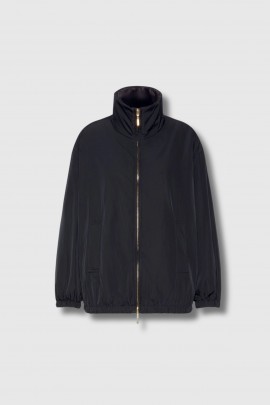 Black zip-up bomber jacket