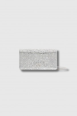 Sac mini Vlogo Signature Strass argent