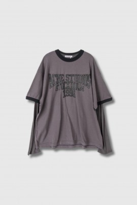 Edra Double College dark purple and black T-shirt