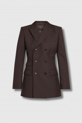 Blazer Noah en laine vierge marron