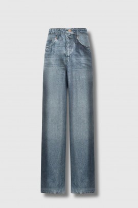 Trompe l'oeil silk pants