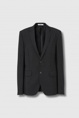 Black kid mohair jacket
