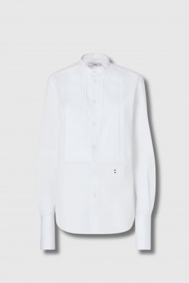 White cotton poplin shirt