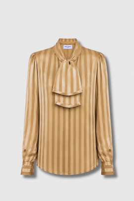 Beige ruffled blouse
