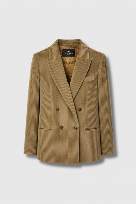 Khaki velvet blazer