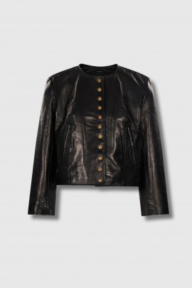 Black leather jacket