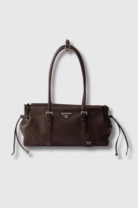 Sac Bonnie en cuir vieilli marron 