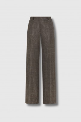 Brown plaid pants