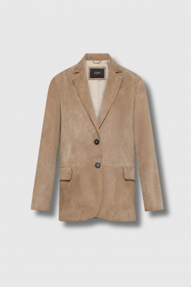 Lightweight suede blazer