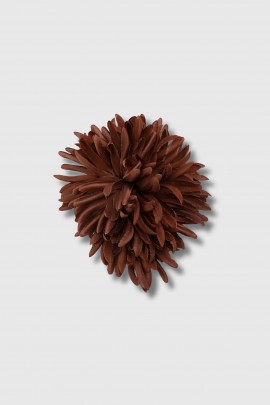 Brown recycled silk brooch