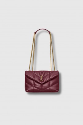 Sac Loulou Puffer Toy en cuir rouge cabernet 