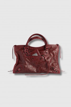 Merlot red medium City bag