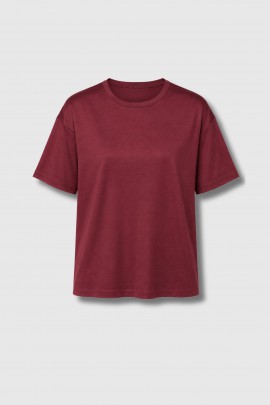 T-shirt en jersey de coton bordeaux