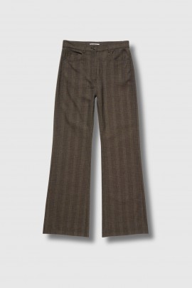 Brown checked Poltana trousers