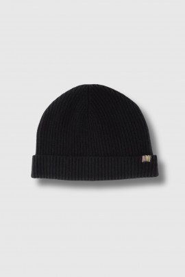 Raven classic black cashmere beanie