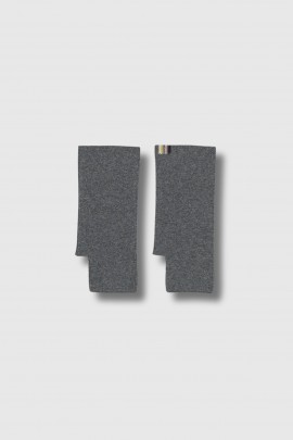 Grey cashmere fingerless gloves
