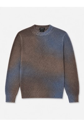 Pull dégradé en cachemire marron et bleu 