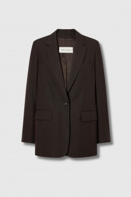 Blazer Blanchet oversized fluide marron 
