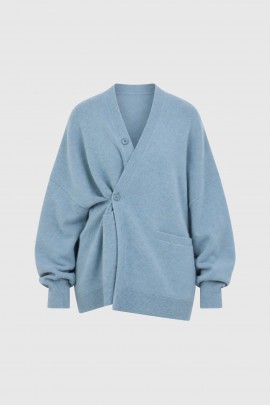 Cardigan Tokio en cachemire bleu