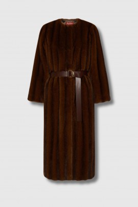 Manteau faux fur noisette