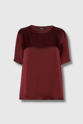 Top satiné bordeaux