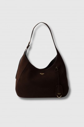 Sac hobo en daim marron