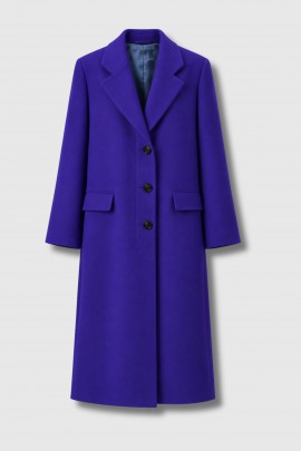 Manteaux en crepe de laine mauve