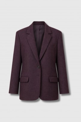 Veste en flanelle aubergine