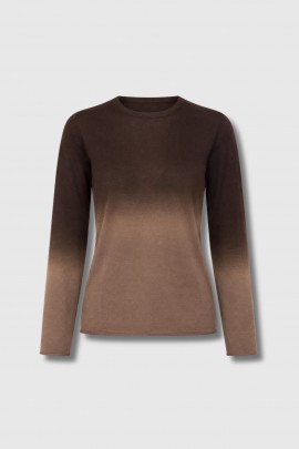 T-shirt dégradé cachemire mance longue