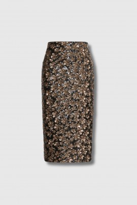 Jupe Finito sequins Bronze