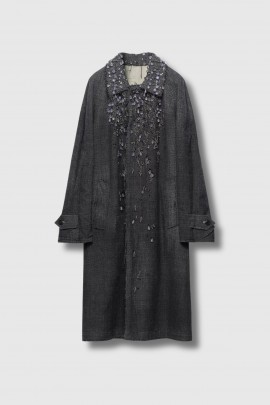 Manteau défilé look 8 réversible