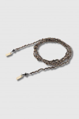 Collier cravate Ruthenium 