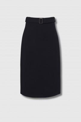 Navy wool skirt