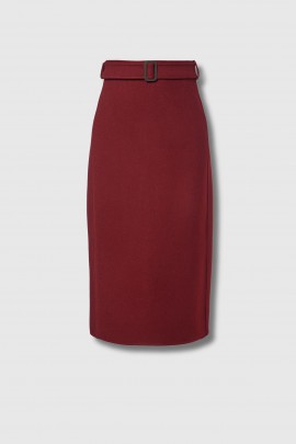 Burgundy wool skirt