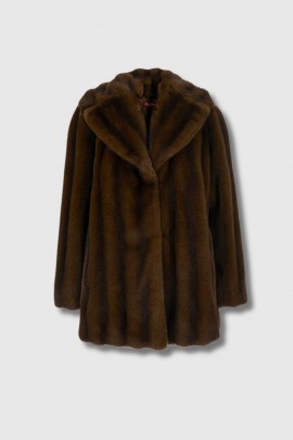 Veste faux fur noisette